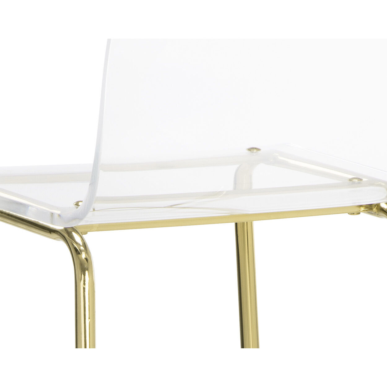 Ria 38.75 inch Clear / Gold Barstool